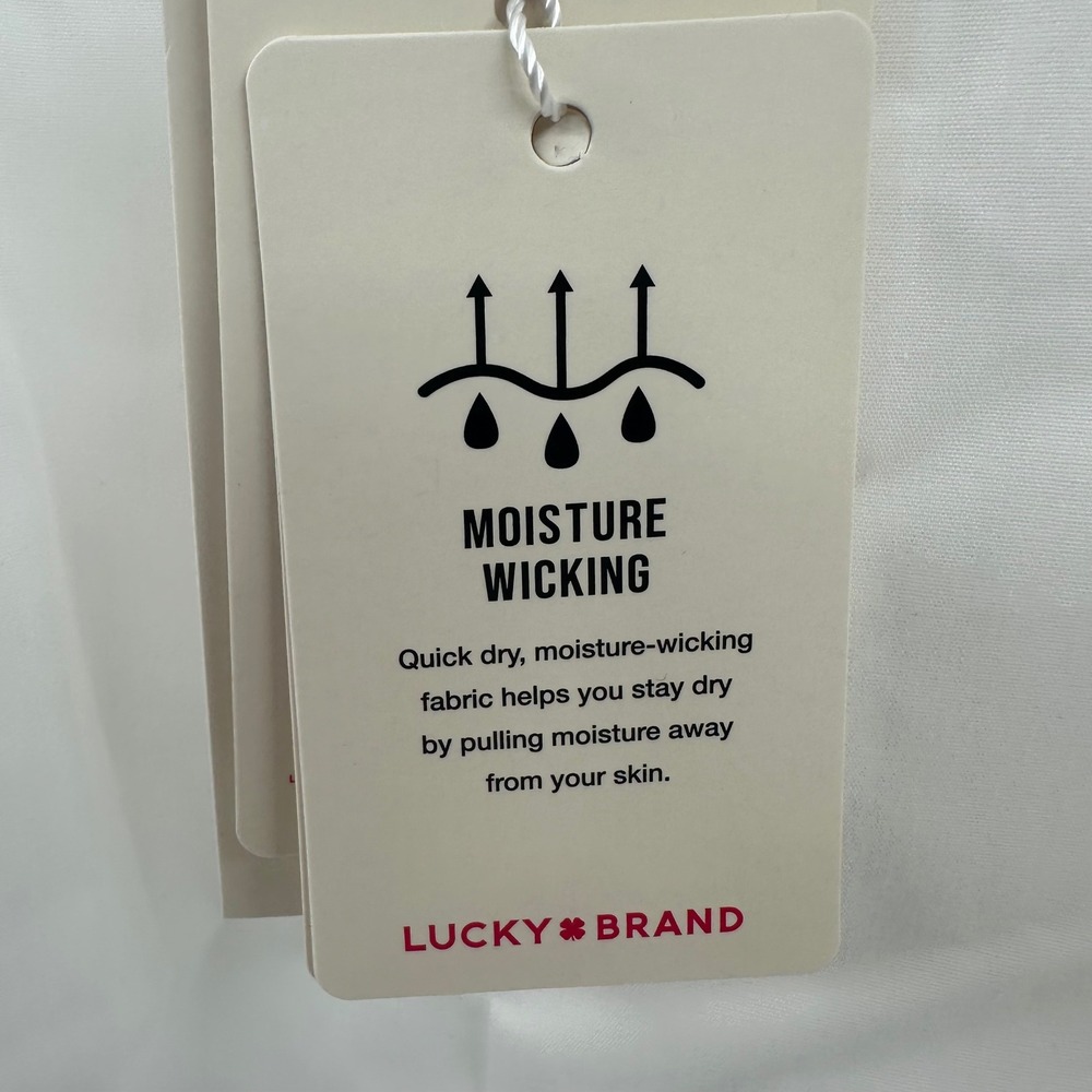 Lucky Brand Mens Slim Fit Stretch Dress Shirt White Men's Small 14-14.5 NWT New - Picture 9 of 15